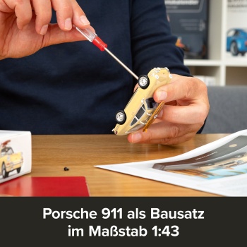 Preview: Porsche 911 Adventskalender als Modellauto-Bausatz in 1:43 mit Sound: Hochwertiges Retro-Sammler-Auto-Geschenk für Erwachsene & Kinder ab 14 Jahren