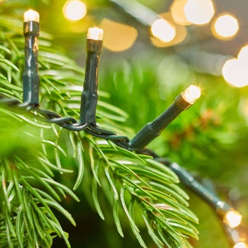 Preview: 2er-Set LED Lichterkette Cluster 400 LEDs warmweiss, je 8 m – dichte Büschel-Lichterkette für innen & aussen, IP44, 7 Lichteffekte, Timer - Weihnachtsbeleuchtung