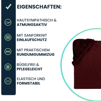 Preview: Kuscheliges Spannbettlaken 180-200x200 cm, OEKO-TEX: Cashmere Touch Qualität für Matratzen - weich, hautsympathisch & atmungsaktiv