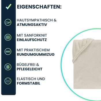 Preview: Kuscheliges Spannbettlaken 180-200x200-220 cm, OEKO-TEX: Cashmere Touch Qualität für Wasserbett & Boxspringbett - weich, hautsympathisch & atmungsaktiv