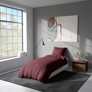 Preview: 2er-Set Bettwäsche 155x220/80x80 cm, 100% Baumwolle mit Reissverschluss, hautsympathische & atmungsaktive Bett- und Kissenbezüge für erholsamen Schlaf