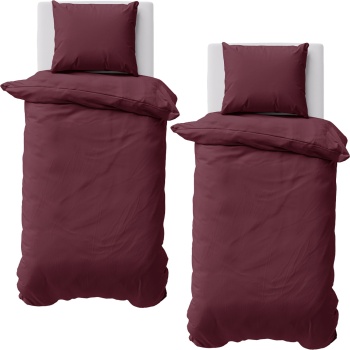 2er-Set Bettwäsche 155x220/80x80 cm, 100% Baumwolle mit Reissverschluss, hautsympathische & atmungsaktive Bett- und Kissenbezüge für erholsamen Schlaf
