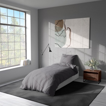 Preview: 2er-Set Bettwäsche 135x200/80x80 cm, 100% Baumwolle mit Reissverschluss, hautsympathische & atmungsaktive Bett- und Kissenbezüge für erholsamen Schlaf