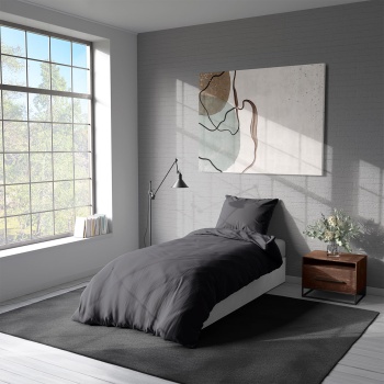 Preview: 2er-Set Bettwäsche 155x220/80x80 cm, 100% Baumwolle mit Reissverschluss, hautsympathische & atmungsaktive Bett- und Kissenbezüge für erholsamen Schlaf