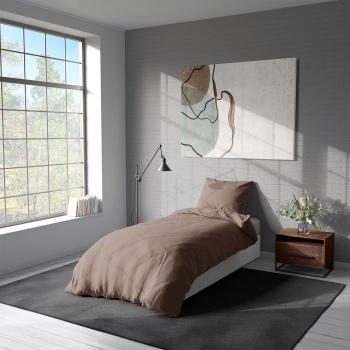 Preview: Bettwäsche-Set 135x200/80x80 cm, 100% Mikrofaser mit Reissverschluss, hautsympathischer & atmungsaktiver Bett- und Kissenbezug - OEKO-TEX Standard 100