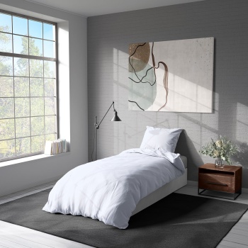 Preview: 2er-Set Bettwäsche 155x220/80x80 cm, 100% Mikrofaser mit Reissverschluss, hautsympathische & atmungsaktive Bett- & Kissenbezüge, OEKO-TEX Standard 100