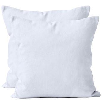 Kissenbezug 2er-Set 80x80 Weiss - Hochwertige Mikrofaser Kissenhüllen für Deko, Bett & Sofakissen - Hautsympathisch, pflegeleicht & mit Reissverschluss