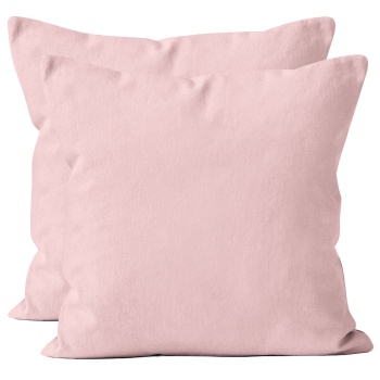 Kissenbezug 2er-Set 80x80 Rosa - Hochwertige Mikrofaser Kissenhüllen für Deko, Bett & Sofakissen - Hautsympathisch, pflegeleicht & mit Reissverschluss