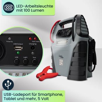 Preview: 5-in-1 Powerbank mit Starthilfe Booster & Luftkompressor – 12V, 20Ah, 1000A, 150 PSI – leistungsstark, mobil & vielseitig – für Auto, Motorrad & Outdoor