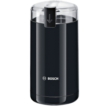 Hochwertige elektrische Bosch Kaffeemühle in Schwarz: Edelstahlmesser für frische Kaffeebohnen, besten Espresso und puren Kaffeegenuss