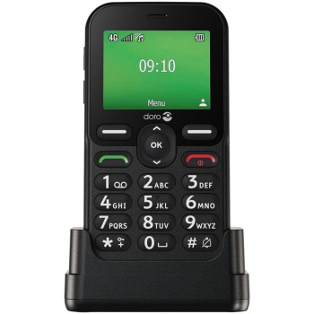 Preview: Doro Leva E10 LTE Tastatur-Handy - Seniorenhandy mit Notruf, Ladestation, Kamera, Taschenlampe & Radio für einfache Bedienung, Schwarz