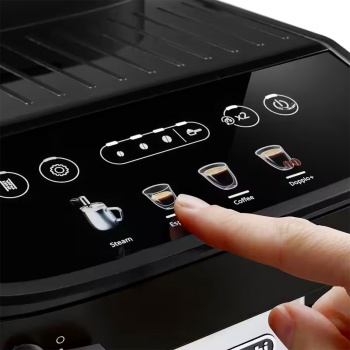 Preview: DeLonghi Magnifica Evo Kaffeevollautomat in Schwarz – Leistungsstarke Kaffeemaschine mit Kegelmahlwerk & Milchaufschäumer für Zuhause