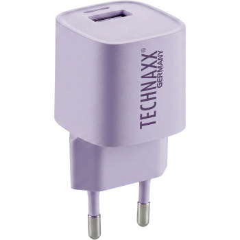 Preview: 30W GaN Mini Schnellladegerät: 6-mal schnelleres Laden, USB C & A Netzteil - Leistungsstarkes kompaktes Ladegerät, Lila