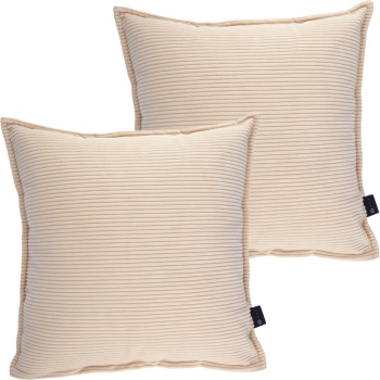 Preview: 2er-Set Heizkissen 45x45 cm für Rücken, Schulter & Nacken: Angenehm, elektrisch und warm: Gemütliches Wärmekissen mit Powerbank, Beige