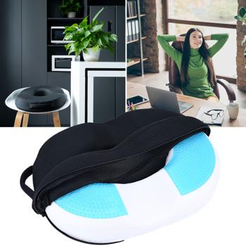 Ergonomischer Gel Sitzring aus Memory-Gel-Schaum, Komfort Sitzpolster entlastet Becken, Rücken und Steissbein, für Stuhl, Bürostuhl oder auch im Auto