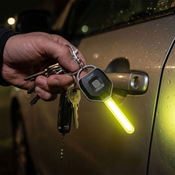 Preview: COB-Schlüssellicht, Mini Taschenlampe für den Schlüsselbund, 45 Lumen, 1,4 W COB-LED, 2 Lichtmodi, Karabiner, inkl. 2x CR2032