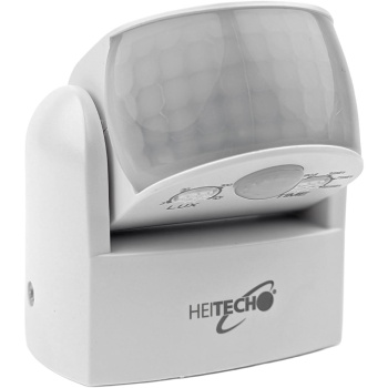 Wand-Bewegungsmelder mit 2 Erfassungssensoren und Dämmerungssensor, IP65, Leuchtdauer einstellbar, 1200 W ohmsch, 600 W LED, für Einfahrten