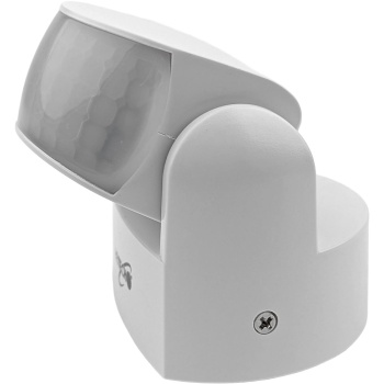 Preview: Wand-Bewegungsmelder mit 2 Erfassungssensoren und Dämmerungssensor, IP65, Leuchtdauer einstellbar, 1200 W ohmsch, 600 W LED, für Einfahrten