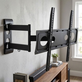 Preview: TV Wandhalterung L schwenkbar und neigbar für Fernseher von 32 bis 85 Zoll, bis 40 kg, VESA 200x200 bis 600x400, Wandabstand 55-440 mm