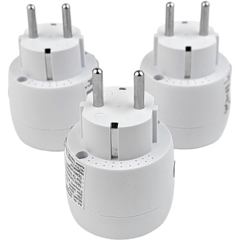 Preview: Funksteckdosen-Set 4-teilig, ferngesteuerte Netzsteckdosen mit manuellem Schalter und LED, 4-Kanal-Handsender 433,92 MHz, 3680 W