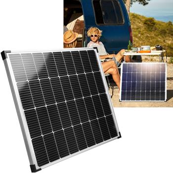 Solarpanel monokristallin 110 W (20,5V) – Solarmodul für 12V/24V Batterien, Solargeneratoren, Wohnmobil, Boot, inkl. 5m Kabel, IP65 wetterfest