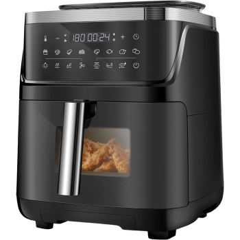 Preview: Dampf-Heissluftfritteuse mit 7-Liter-Behälter, 3-in-1 Multifunktionsgerät für Heissluftgaren, Dampfgaren & Kombigaren mit Selbstreinigung
