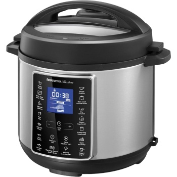 Preview: Elektrischer Multi-Schnellkochtopf 5,5L mit Druck & Spezialprogrammen, 14-in-1 Multifunktionstopf mit Rezeptheft & Zubehör, 5.5 Litern