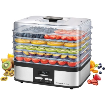 Preview: Profi Dörrautomat mit 5 Ebenen & 3500 cm² Trocknungsfläche, Leises Dörrgerät 40-70°C, Dehydrator mit 1-48h Timer für Obst & Beef Jerky, inkl. Rezepten