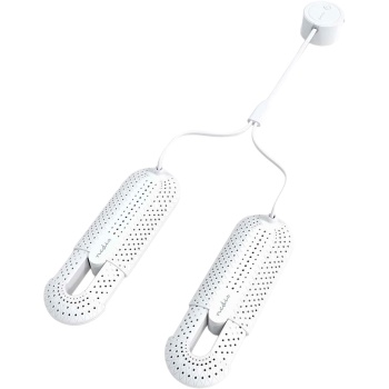 Preview: Elektrischer Schuhtrockner & Stiefeltrockner für Skischuhe & Schuhe – Schuhheizung mit Timer, 20W, 60°C, 1.8m Kabel, Weiss