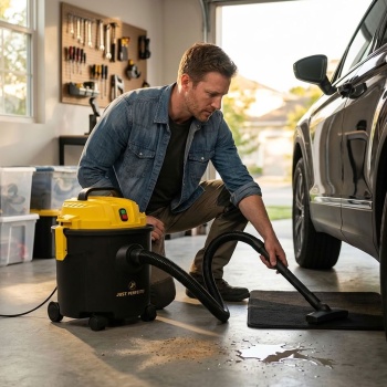 Preview: Nass- und Trockensauger 1200 W mit 16 L Tank, HEPA-Filtersystem & Gebläsefunktion, Saugleistung ab 16 kPa, für Haus, Garage & Werkstatt