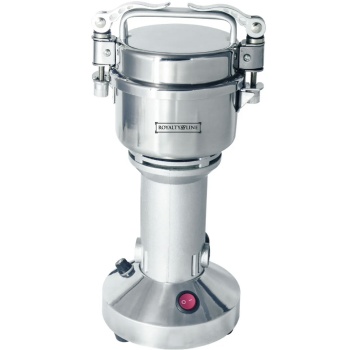 Preview: Elektrische Getreidemühle 850 W aus Edelstahl, 150 g, 28.000 U/min, 6 Klingen, für Mehl, Gewürze, Kaffee & Kräuter, mit Sicherheitsdeckel