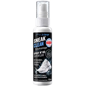 Schuhreiniger Spray 100 ml für Sneaker, Schuhe und Pumps, Sneaker Reiniger für Textil, Leder, Mesh und Canvas, entfernt Schmutz und Flecken in 60 Sekunden