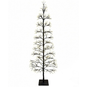 Preview: Deko Lichterbaum 120 cm mit 850 LEDs: funkelnder Weihnachtsbaum in Goldwarmweiss mit Timer & IP44 für Garten, Balkon & Innenbereich
