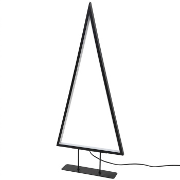 Preview: Moderne LED Deko Tannenbaum-Leuchte in Schwarz mit warmweissem Licht, 177 LEDs, elegante Tischleuchte für Weihnachten & Fensterbank