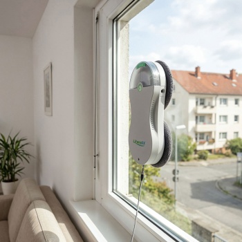 Preview: Fensterputzroboter mit Sprühfunktion und Fernbedienung, Fensterreinigungsroboter 2700 Pa mit 3 Programmen für Fenster, Glas und rahmenlose Scheiben