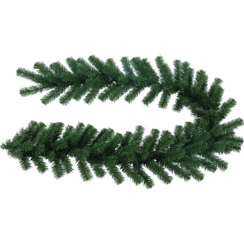 Preview: Tannengirlande grün 180 x 30 cm – dekorative Weihnachtsgirlande für Kaminsims, Treppengeländer, Türrahmen, Fensterbank und festliche Tischdeko
