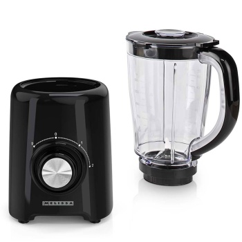Preview: Standmixer 800 W mit 1,5 L Behälter, 4 Edelstahlklingen, 2 Stufen & Pulsfunktion, Smoothie Mixer spülmaschinenfest, schwarz
