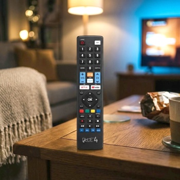 Universale Fernbedienung für Audio & Smart TV: Universalfenbedienung für 4 Geräte per App programmierbar, Ersatzfernbedienung für Fernseher & Audio