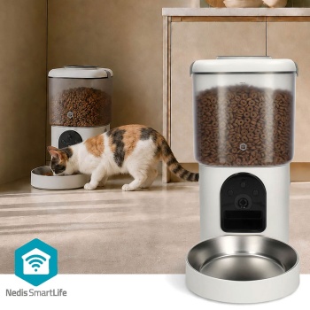 Preview: Futterautomat für Katzen und Hunde mit Kamera und App, WLAN Futterspender 4,5 l mit 2K Live-Video, Zwei-Wege-Audio, Portionierung und Edelstahlnapf