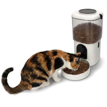 Preview: Futterautomat für Katzen und Hunde mit Kamera und App, WLAN Futterspender 4,5 l mit 2K Live-Video, Zwei-Wege-Audio, Portionierung und Edelstahlnapf