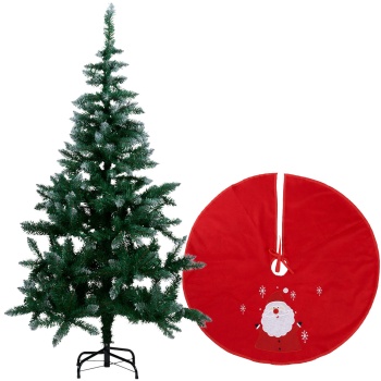 Künstlicher Weihnachtsbaum 150cm mit Christbaumdecke, 350 Zweige: Realistischer Künstlicher Tannenbaum – Für die perfekte Weihnachtsdeko