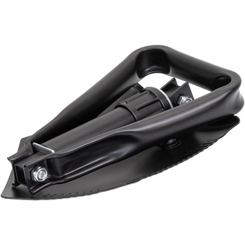 Preview: Robuster Klappspaten mit Sägezahnung & Tasche – Vielseitige Feldschaufel aus Kohlenstoff-Stahl für Camping, Outdoor & Garten 
