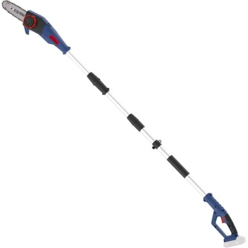 Preview: Akku Hochentaster 18V Teleskop Astsäge bis 2,49 m, Akku Kettensäge für Äste mit 24 cm Schwert, Kettenschmierung, Schnellspanner, ohne Akku