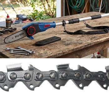 Sägekette Ersatzkette 3/8 Zoll 1,3 mm 34 Treibglieder für Akku Teleskop Astkettensäge mit 24 cm Schwert, Kettensägekette Ersatz