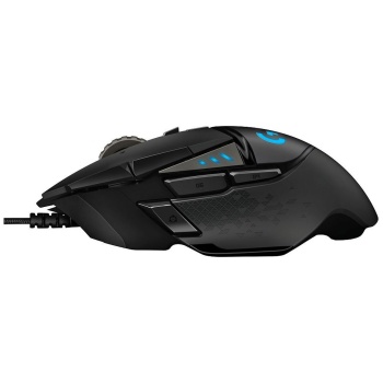 Preview: Gaming Maus Logitech G502 HERO kabelgebunden in Schwarz, HERO 25K Sensor, 11 programmierbare Tasten, RGB-Beleuchtung, verstellbare Gewichte