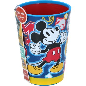 Preview: Mickey Mouse Kinder Trinkbecher mit Kippschutz 470 ml: Bunter praktischer Kunststoffbecher für Schule, Kindergarten & unterwegs