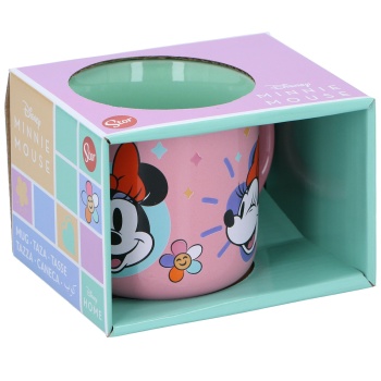 Preview: Süsse Minnie Mouse Tasse für Kinder 350ml: Becher aus Keramik, mehrfarbig für Zuhause & als Geschenk, pflegeleichter Trinkbecher