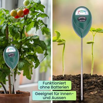 Preview: 3er-Set Feuchtigkeitsmessgerät für Pflanzenböden, Feuchtigkeitssensor / Hygrometer Pflanzenerde, zeigt präzise die Feuchtigkeit im Boden an