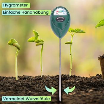 Preview: 3er-Set Feuchtigkeitsmessgerät für Pflanzenböden, Feuchtigkeitssensor / Hygrometer Pflanzenerde, zeigt präzise die Feuchtigkeit im Boden an