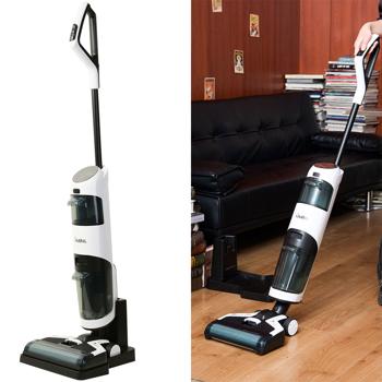 Hocheffizienter 2-in-1 Boden-Wischsauger mit HEPA-Filter, 220 W, 550ml, Akkubetrieb, OLED-Display, Flexibles Saugen & Wischen für eine gründliche Reinigung